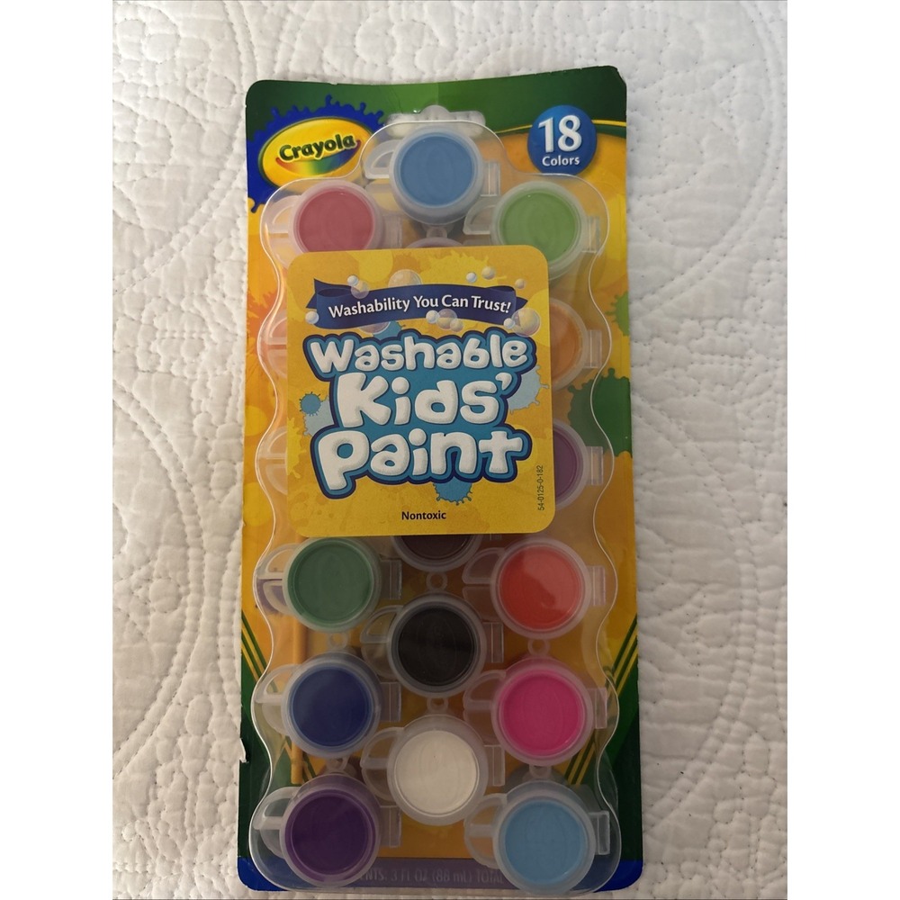Crayola Kids Washable Paint Nontoxic 18 Count‎ Brand New